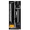 5S Supplies 5S Housekeeping Shadow Board Broom Station Version 1 - Black Board / Gray Shadows HSB-V1-BLACK/GRAY-KIT - alternate 1
